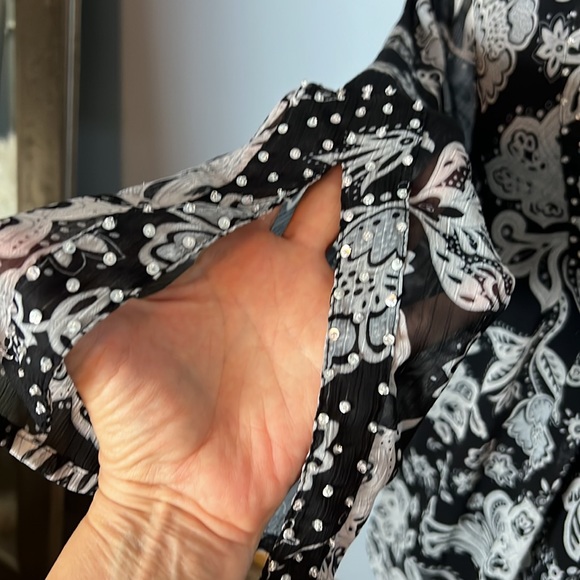 Apostrophe Two piece semi Sheer Blouse/Top size 1X - Picture 3 of 9